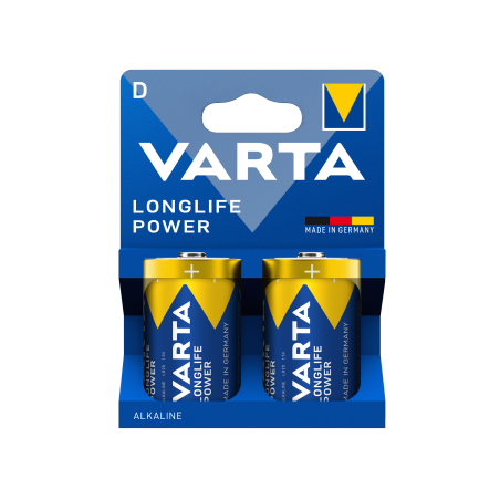 Pack 2 Piles Alcalines - Longlife Power (D) - VARTA photo 2