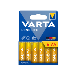 Pack 6 Piles Alcalines AA Longlife - VARTA photo 2