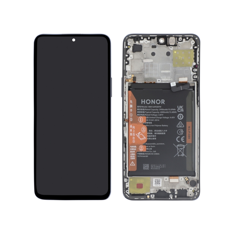 Bloc écran Honor X8 4G avec batterie -Bleu Océan - Origine Honor photo 1