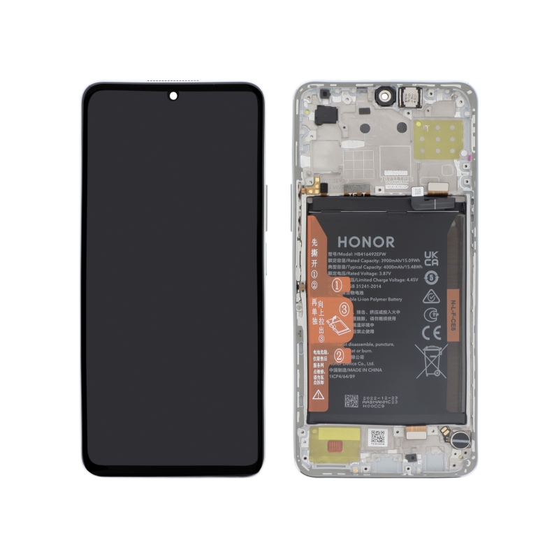 Bloc écran Honor X8 4G avec batterie -Argent - Origine Honor photo 1