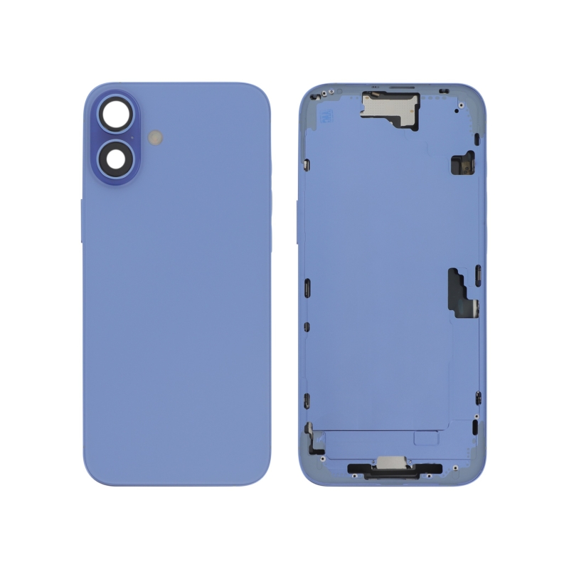 Châssis central + vitre arrière iPhone 16 Plus Outremer - Compatible photo 1