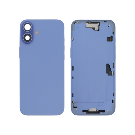 Châssis central + vitre arrière iPhone 16 Plus Outremer - Compatible photo 1