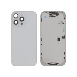 Châssis central + vitre arrière iPhone 16 Pro Max Titane Blanc - Compatible photo 1