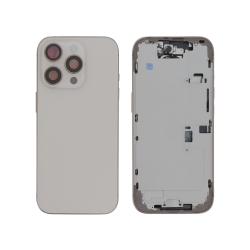 Châssis central + vitre arrière iPhone 16 Pro Titane Désert - Compatible photo 1