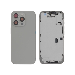 Châssis central + vitre arrière iPhone 16 Pro Titane Naturel - Compatible photo 1