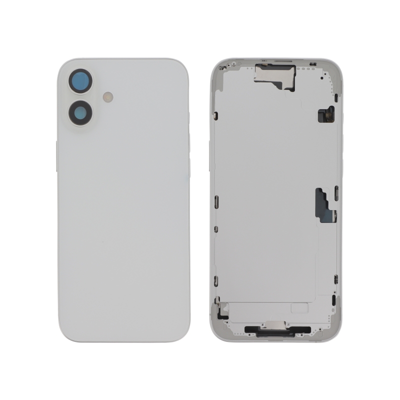 Châssis central + vitre arrière iPhone 16 Plus Blanc - Compatible photo 1