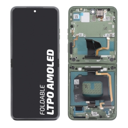 Bloc écran avec châssis d\'origine Motorola pour Razr 50 Ultra Vert photo 