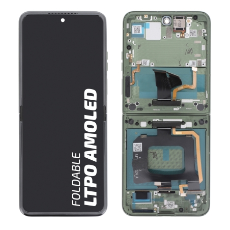 Bloc écran avec châssis d\'origine Motorola pour Razr 50 Ultra Vert photo 