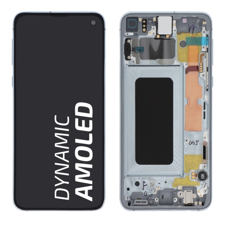 Bloc Écran Bleu Prisme Super-Amoled et vitre pré-monté pour Samsung Galaxy S10e_photo1