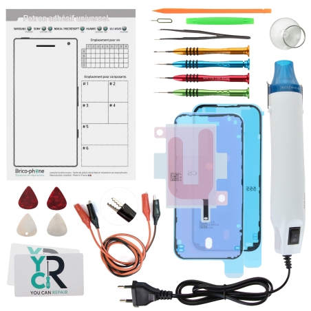 Kit de réparation avec décapeur thermique pour iPhone 17 photo 1