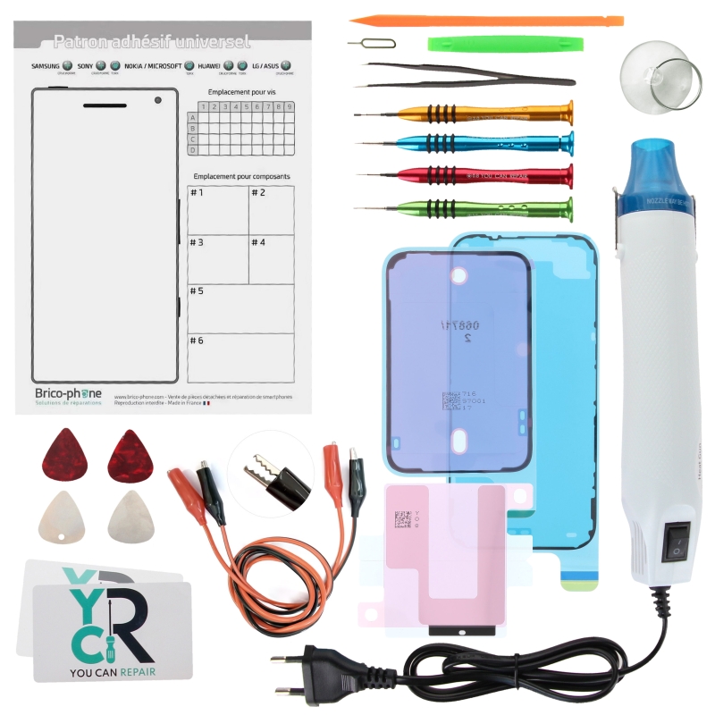 Kit de réparation avec décapeur thermique pour iPhone 17 Pro photo 1