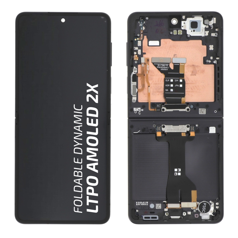 Bloc écran pliable intérieur Galaxy Z Flip 7 - Noir Absolu - Origine Samsung photo 1