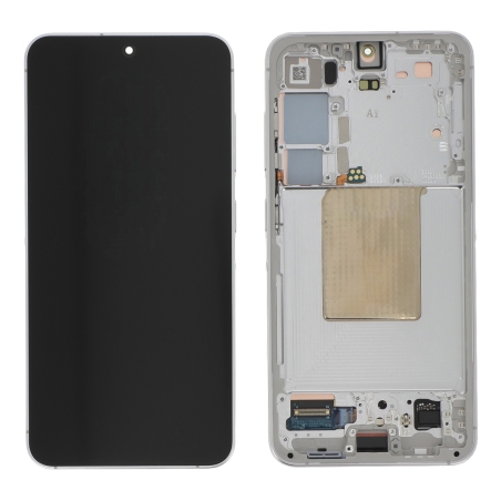 Bloc écran avec châssis Galaxy S24 argent - Original Samsung photo 2