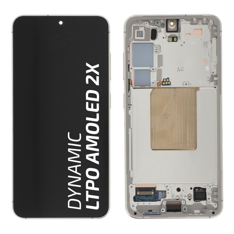 Bloc écran avec châssis Galaxy S24 or - Original Samsung photo 1