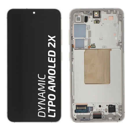 Bloc écran avec châssis Galaxy S24 or - Original Samsung photo 1