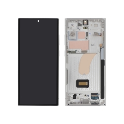 Ecran avec châssis Galaxy S23 Ultra - Origine Samsung - Bleu ciel photo 1