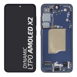 Ecran avec châssis Galaxy S25 - Origine Samsung - Bleu nuit photo 1