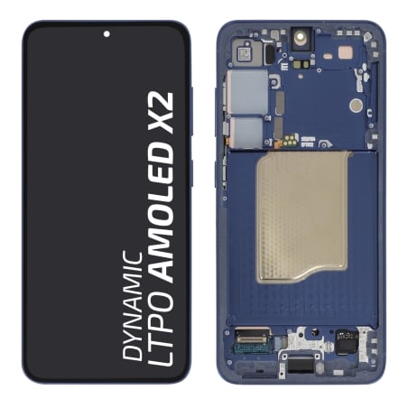 Ecran avec châssis Galaxy S25 - Origine Samsung - Bleu nuit photo 1