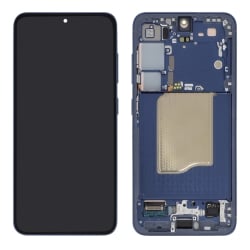 Ecran avec châssis Galaxy S25 - Origine Samsung - Bleu nuit photo 2