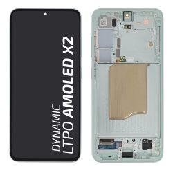 Ecran avec châssis Galaxy S25 - Origine Samsung - Vert d\'eau photo 1