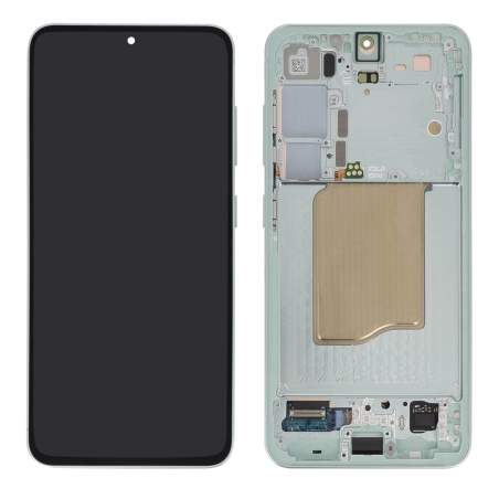 Ecran avec châssis Galaxy S25 - Origine Samsung - Vert d\'eau photo 2