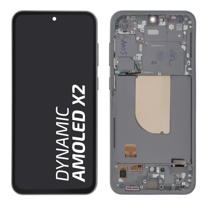 Ecran avec châssis Galaxy S23 FE - Origine reconditionné - Graphite photo 1