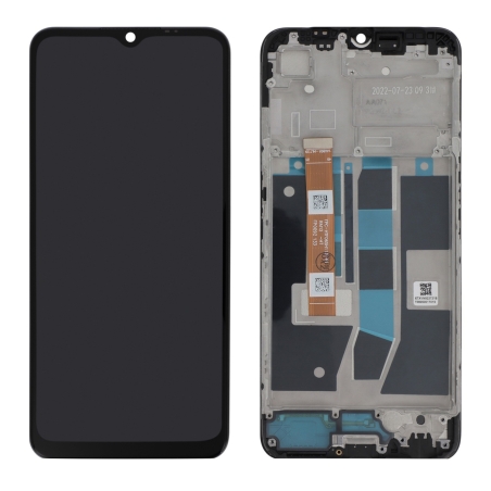 Ecran avec châssis Oppo A16s - Origine Oppo - Noir photo 1