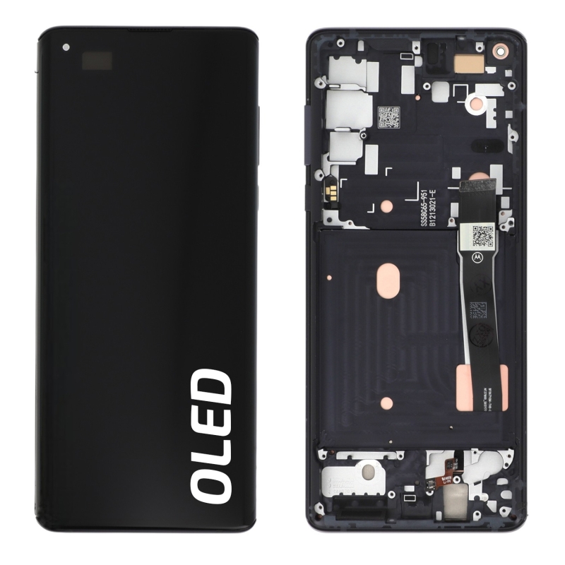 Ecran avec châssis Motorola Edge 2020 - Origine reconditionné - Noir photo 2