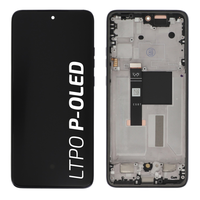 Ecran avec châssis Motorola Edge 50 Neo - Origine reconditionné - Gris photo 2