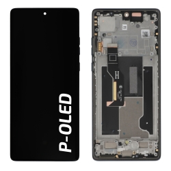 Ecran avec châssis Motorola Edge 50 Fusion - Origine reconditionné - Bleu photo 2