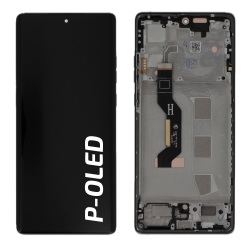 Ecran avec châssis Motorola G85 5G - Origine reconditionné - Gris photo 0