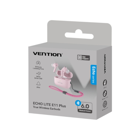 Écouteur TWS Echo Lite E11 Plus - Rose - Vention photo 4