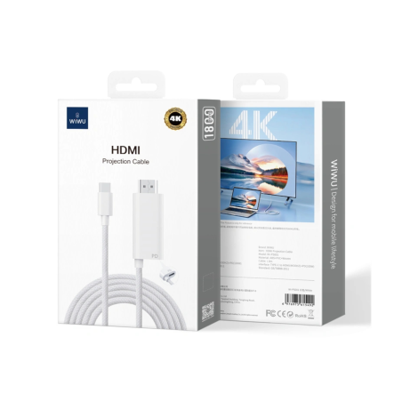 Câble USB-C vers HDMI 4K - Appareils USB-C - WiWU photo 5