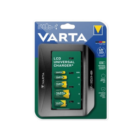 Chargeur Universel Avec Écran LCD Piles AA AAA C D 9V - VARTA photo 5