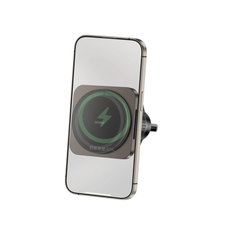 Chargeur Voiture Magnétique Rotatif Compatible MagSafe et Qi - WiWU photo 1