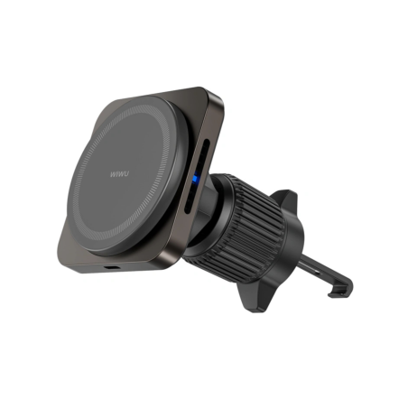 Chargeur Voiture Magnétique Rotatif Compatible MagSafe et Qi - WiWU photo 2