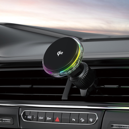 Chargeur Voiture Magnétique Qi2.0 Smartphones MagSafe - WiWU photo 5