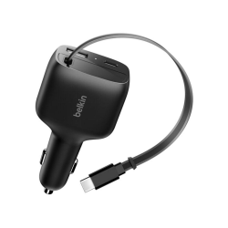 Chargeur Voiture USB-C 75W - Multi-Appareils USB-C Et USB-A - Noir - Belkin photo 1