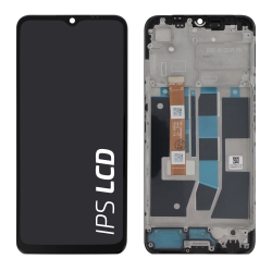 Ecran avec châssis Oppo A16s - Origine Oppo - Noir photo 0