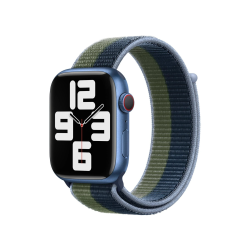 Bracelet Sport Loop Apple Watch 41mm - Bleu abysse et vert sauvage - Apple photo 1