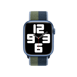 Bracelet Sport Loop Apple Watch 41mm - Bleu abysse et vert sauvage - Apple photo 3