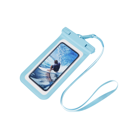 Pochette étanche IPX8 smartphone universel jusqu\'à 6.5 pouces - bleu photo 3