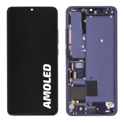 Bloc écran Amoled et vitre pré-montés sur châssis pour Xiaomi Mi Note 10 Lite Violet photo1