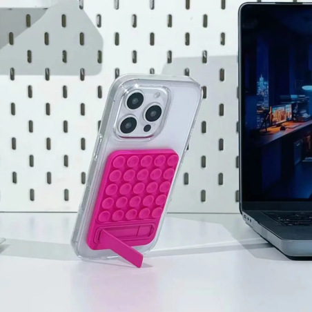 Support Téléphone Ventouse Universel - Rouge Rosé photo 2