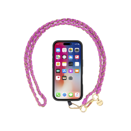 Chaîne longue Lou - Fuchsia photo 3