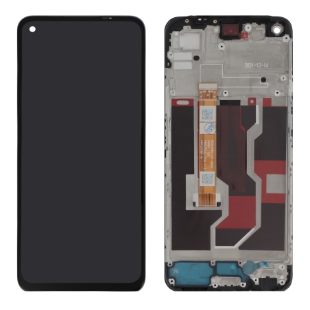 Ecran avec châssis Oppo A96 - Origine Oppo - Noir photo 2