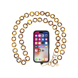 Chaine longue Cassy - Écaille Marron photo 3