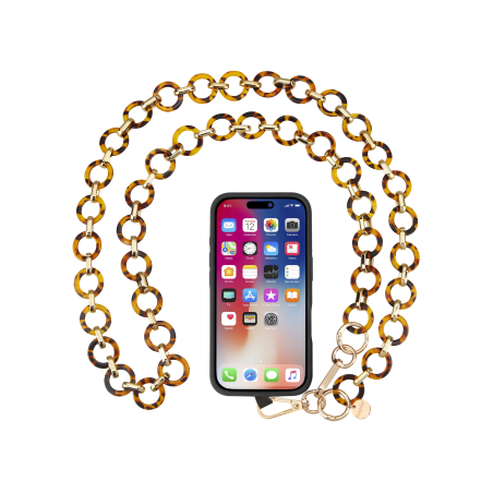 Chaine longue Cassy - Écaille Marron photo 3