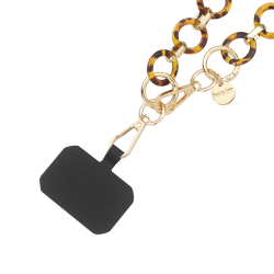 Chaine longue Cassy - Écaille Marron photo 4