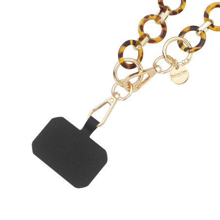 Chaine longue Cassy - Écaille Marron photo 4